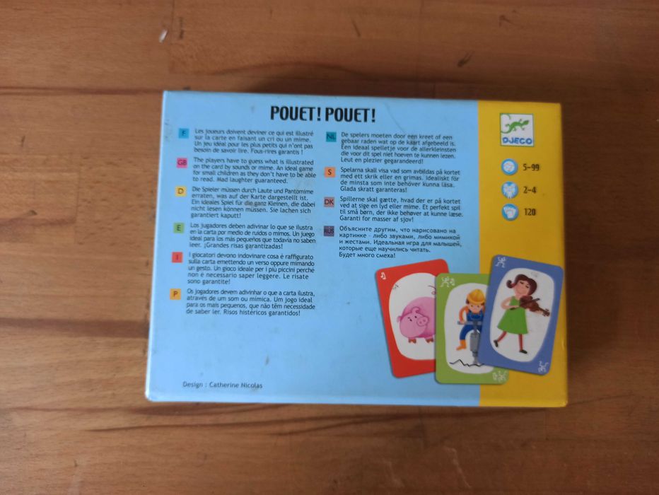Настолна игра POUET! POUET! Игра с карти за малки деца