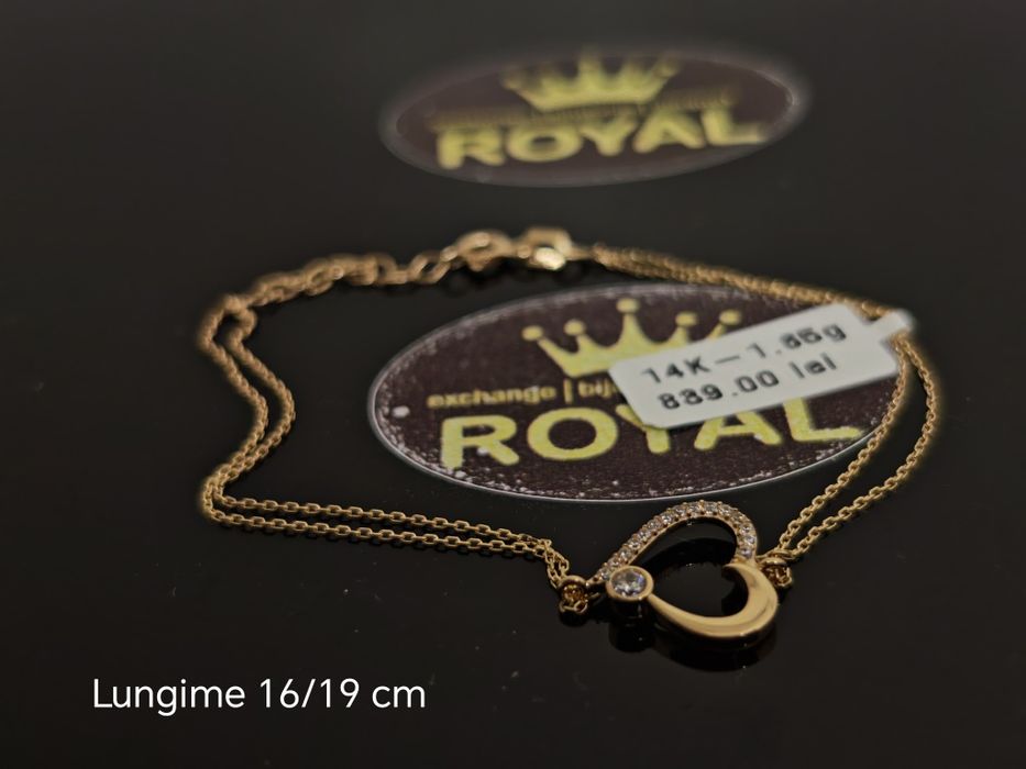 Bijuteria Royal: Brățară aur 14k/1.65 gr