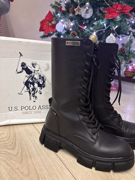 Кожени ботуши/боти U.S. Polo ASSN
