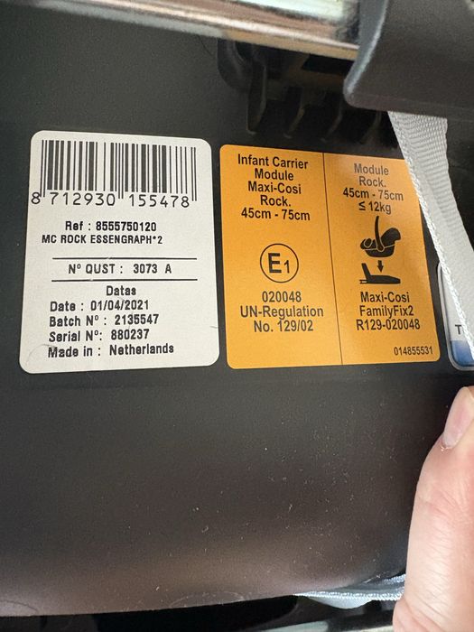 Maxi Cosi 0-13 кг i-Size кош/кошница графит