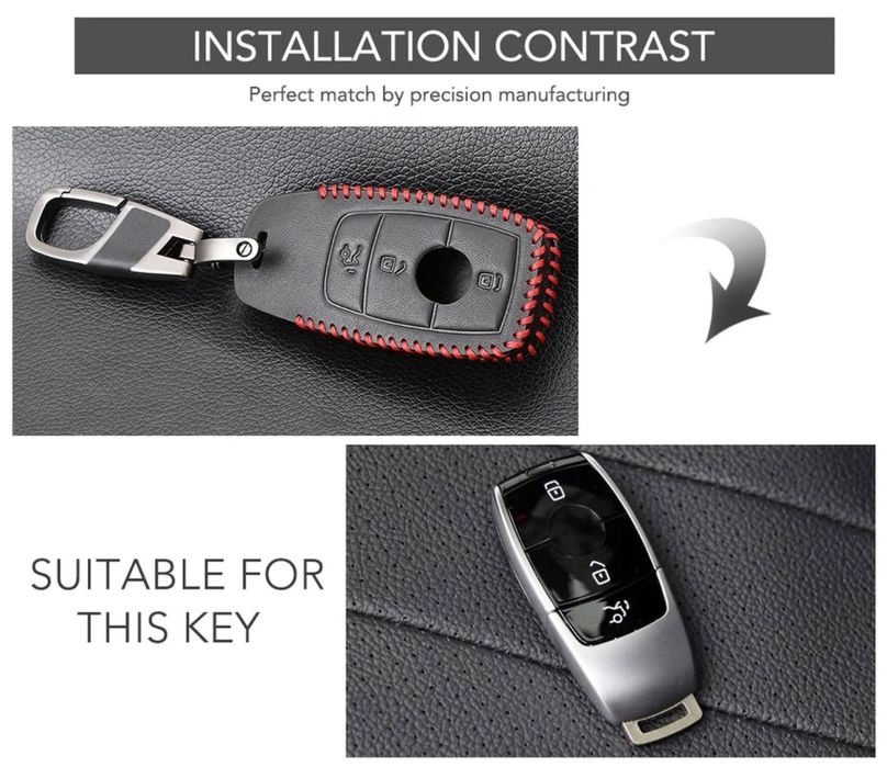 Кожен ключодържател мерцедес mercedes кожен калъф мерцедес mercedes