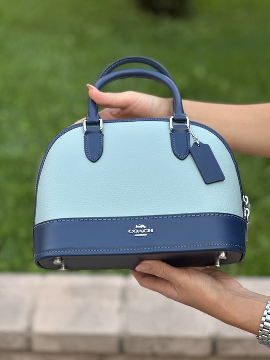 Сумка Coach Sabrina Satchel Bag голубо-синяя