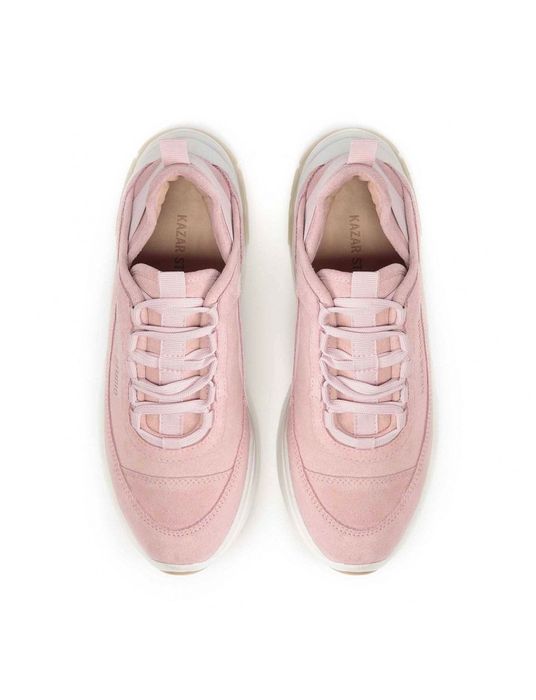 Дамски, розови, спортни обувки от естествена кожа - Kazar studio