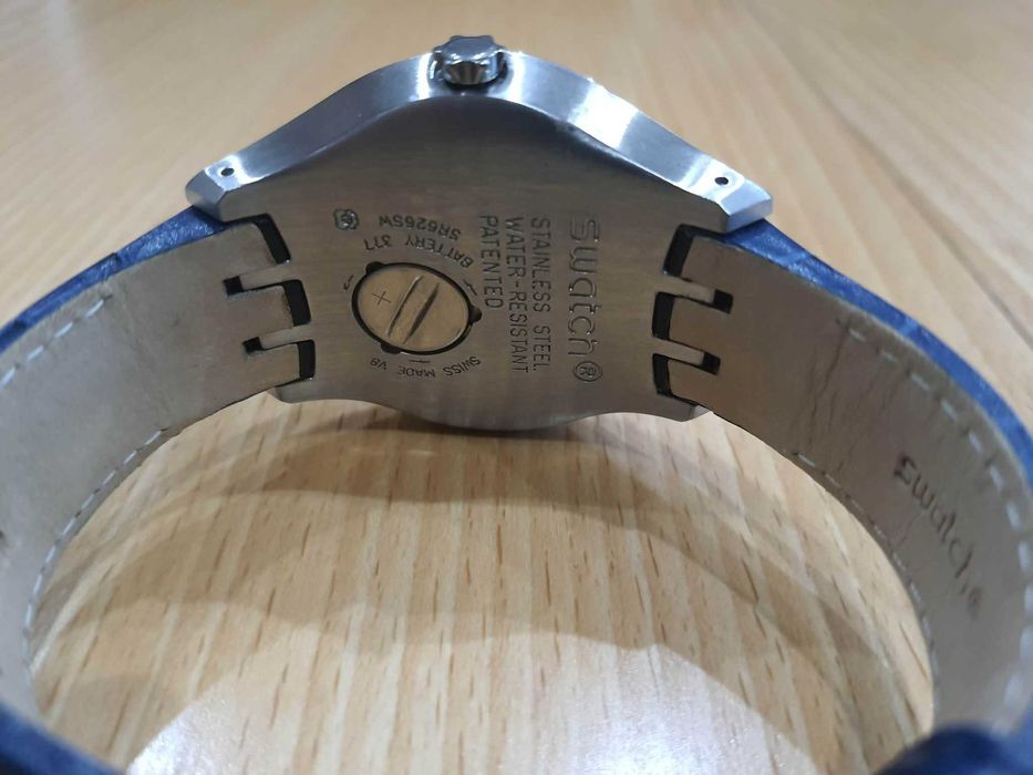 Swatch Irony Big YTS408 “New Bigberry” –  нов, син циферблат, дата