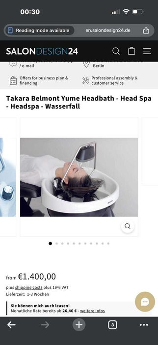 head spa - scafe par takara belmont