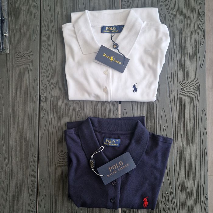 Tricou Polo Ralph Lauren Marimea M Femei  Bleumarin si Alb nou cu etichetă