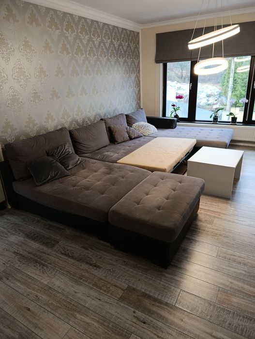 П образен диван с две ракли под лежанките и разпъващ механизъм