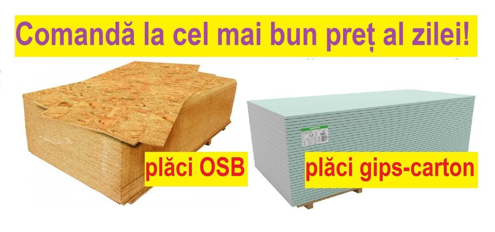 Cel mai bun pret al zilei pentru placi gips-carton, profile, accesorii
