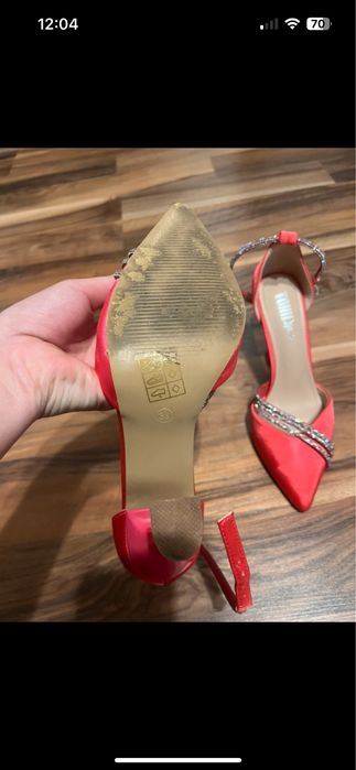 Pantofi eleganți roz cu toc – mărimea 38 – purtați o singură dată