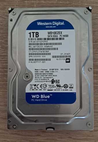 Hard Disk 1TB Western Digital Blue WD10EZEX, 3.5" SATA III, 7200 RPM