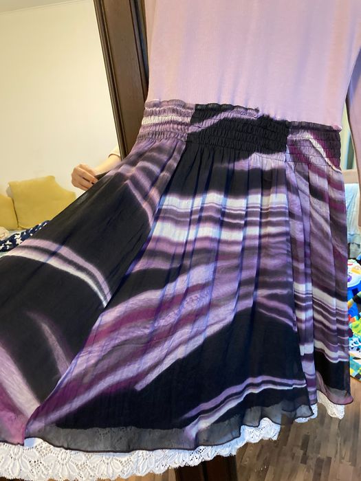 Rochie lila/mov, matase/bumbac