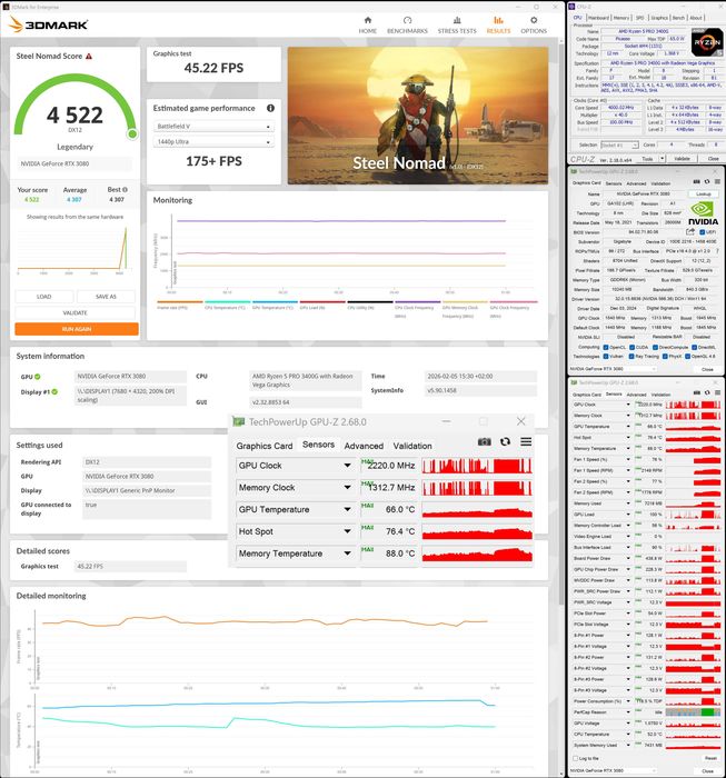 Gigabyte AORUS GeForce RTX 3080 XTREME 2.0 LHR, 10GB GDDR6X, 320-bit