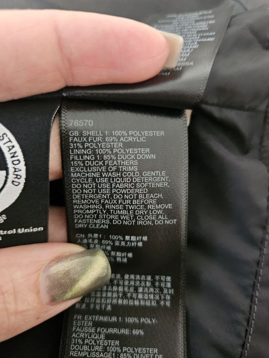 Marmot дълго черно ново яке с 85% патешки пух и 15% пера