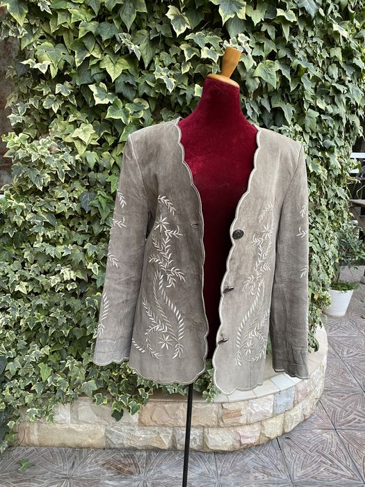 Замшевый пиджак , жакет, куртка. Новый. Размер 48, L.