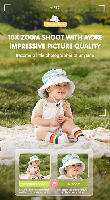 Детски смартфон с калъф с динозавър, 2.8" / PROMO
