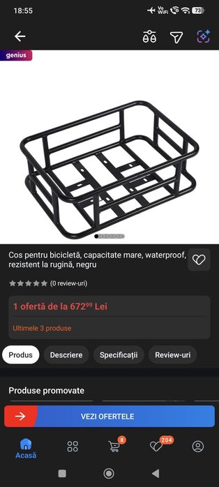 Coș spate portbagaj bicicleta