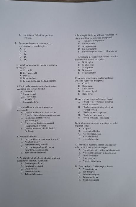 Materiale de studiu Facultatea de Medicină Ovidius