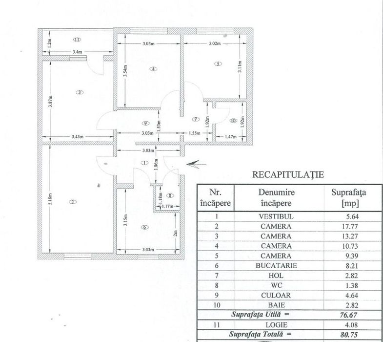 Apartament 4 Camere Raul Doamnei | Renovat Nou | Bloc Reabilitat