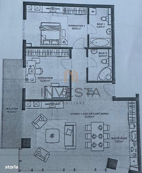 Oportunitate de Investitie, 3 camere, 80mp, etaj 1, bloc nou