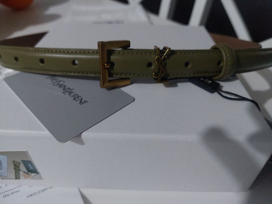 Curea din piele de vițel YSL, full box!