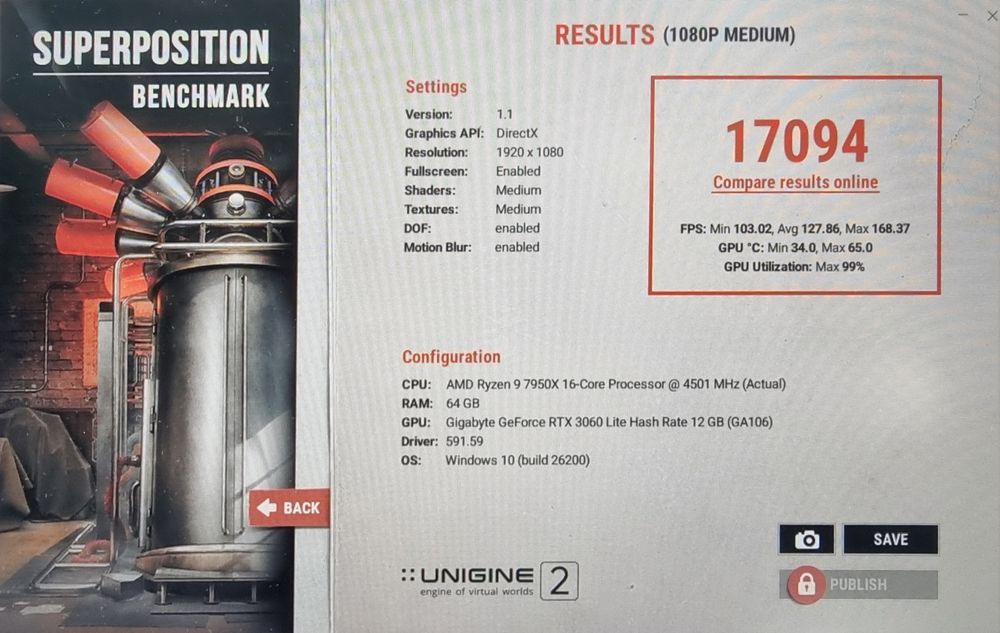 Gigabyte windforce OC rtx 3060 12 gb