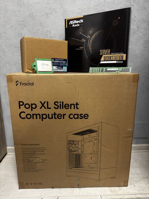 Workstation AMD EPYC 7452 256GB ECC asrock Romed8 2t AI Server Editare