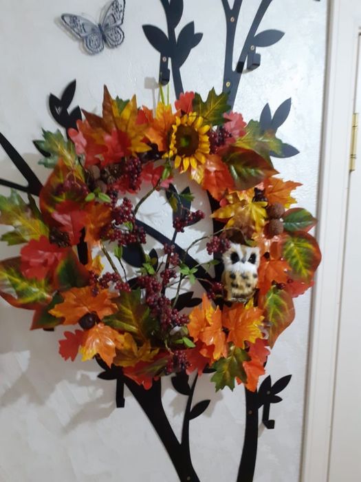 Осенний венок на дверь