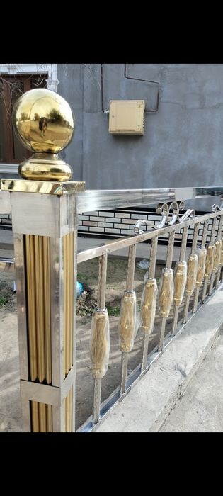 Нержавейка перила reshotka махсулотларини таклиф киламиз., Nerjaveyka