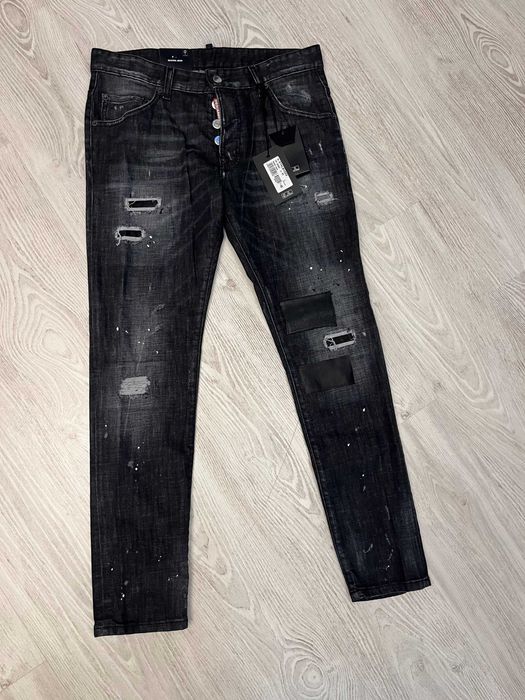 Dsquared2 blugi Skater Jean cu piele 48 italy, sau M, retail 725 euro