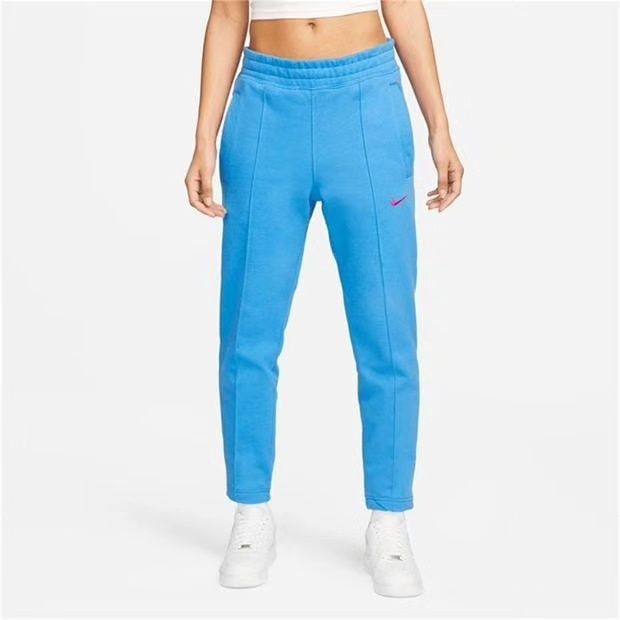 Дамско долнище Nike памучна материя син цвят размер XS S M L ново