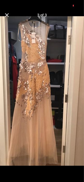 Elisabetta Franchi официална рокля с пайети ръчно везана