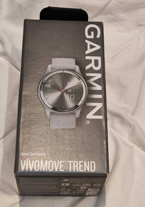 Garmin vívomove Trend, ceas inteligent hibrid elegant 40mm gri deschis