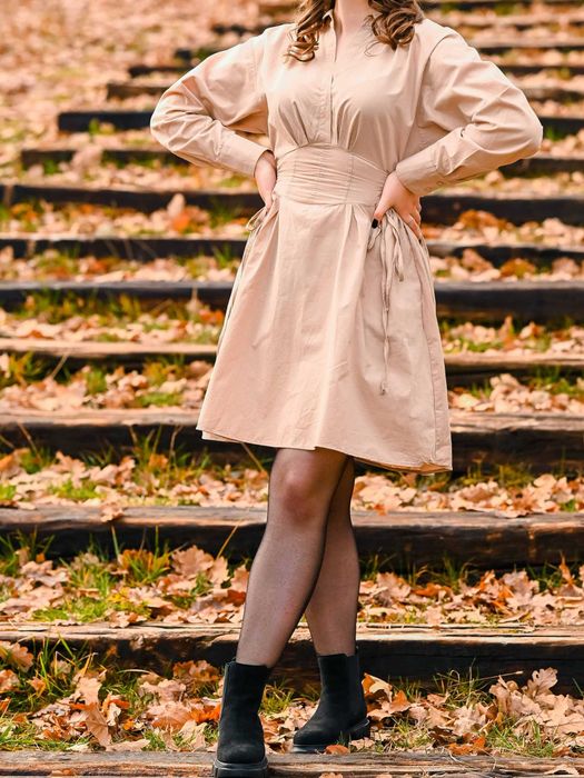 Rochie elegantă tip cămașă