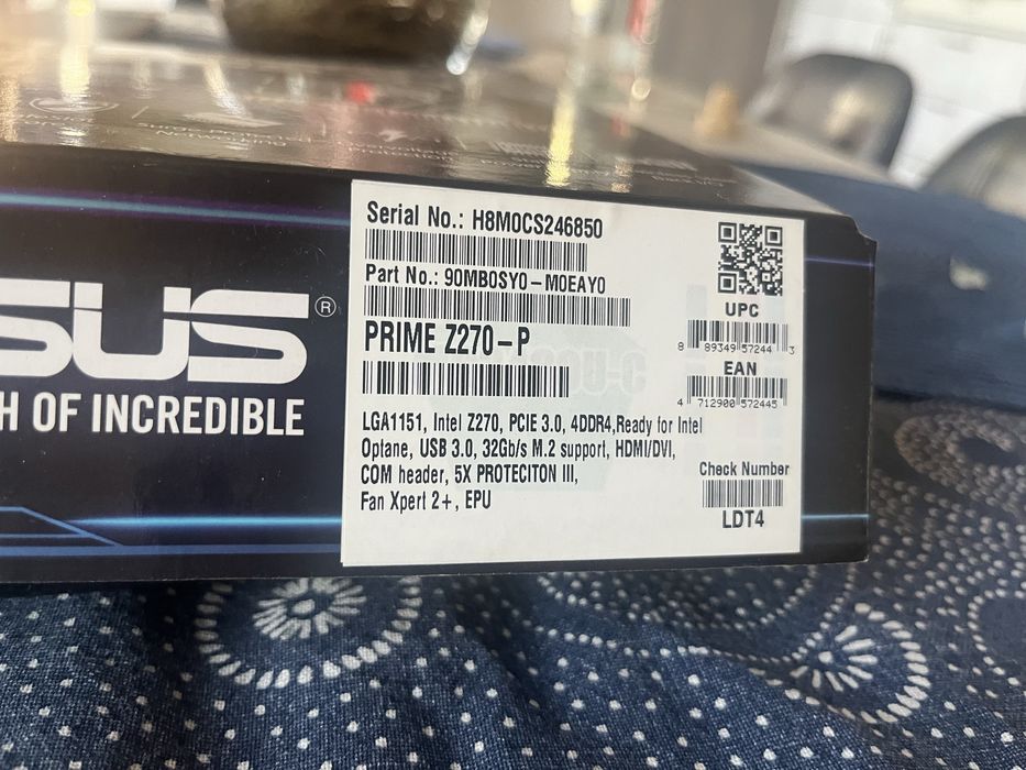 Комплект ASUS PRIME Z270-P + Intel Процесор + 8GB DDR4 G.Skill