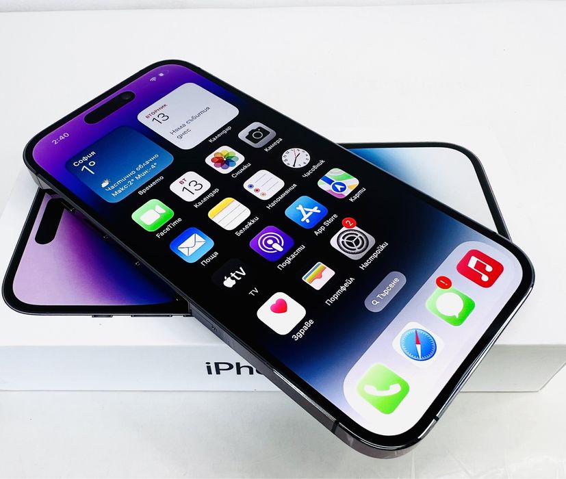 Apple iPhone 14 Pro 128GB Deep Purple 100% Battery! Гаранция!
