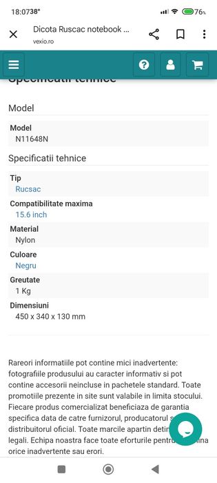 Rucsac Dicota laptop notebook BacPac Mission Nou