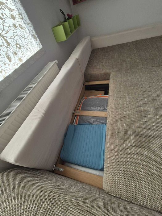 Colțar extensibil Mobexpert, modular, maro-bej