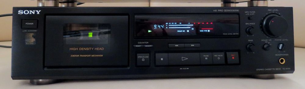 Casetofon Deck  Sony TC-K 470 , 3 motoare mechanism ,  Dolby B/C, HX Pro , Bias level control (BIAS)