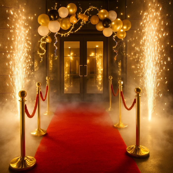 Красная дорожка и парфлекс(золотистые ограждения) по низкой цене