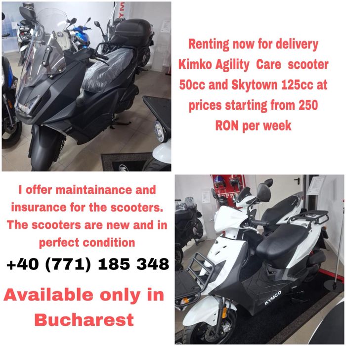 Inchiriez scutere  Agility Care 50cm , Sky Town 125cm new