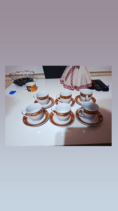 Set de 6 cești pentru cafea, pentru 6 persoane