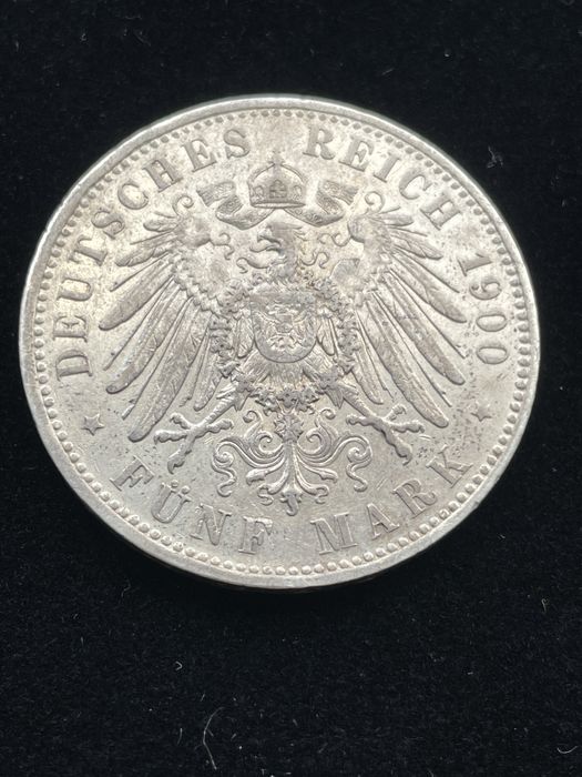 Сребърна монета 5 германски марки Албърт Саксонски