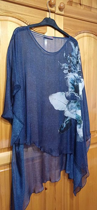 Прекрасна Рокля с Фиерична ТУНИКА Коприна + Колие!НОВА!