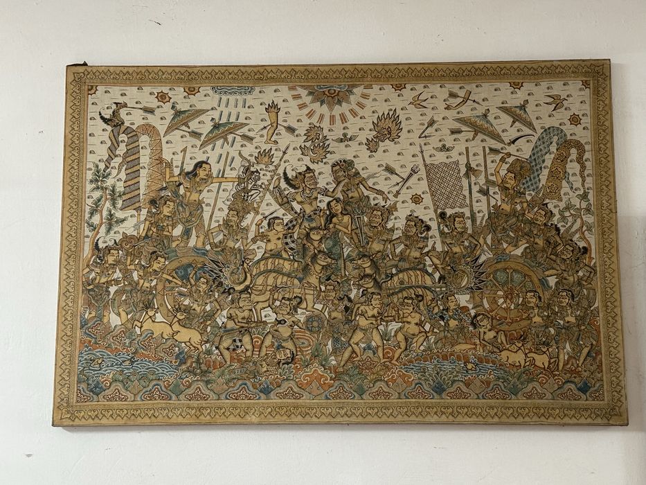 Pictură Tradițională Balineză Kamasan – Scenă Epopeea Mahabharata