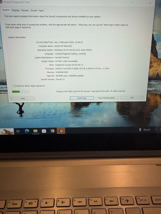 Laptop HP ENVY x360 convertible 15-w070nz