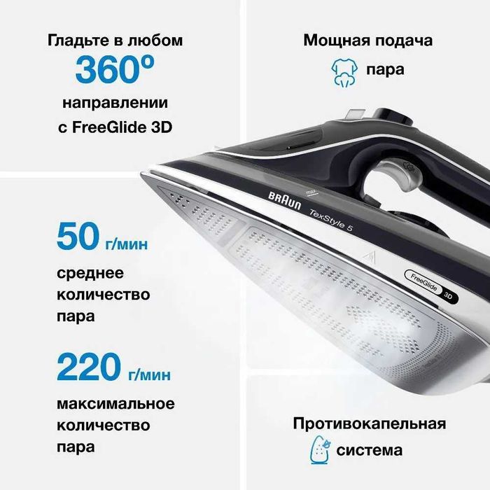 Braun TexStyle 5 SI5188BK — паровой утюг. Есть доставка