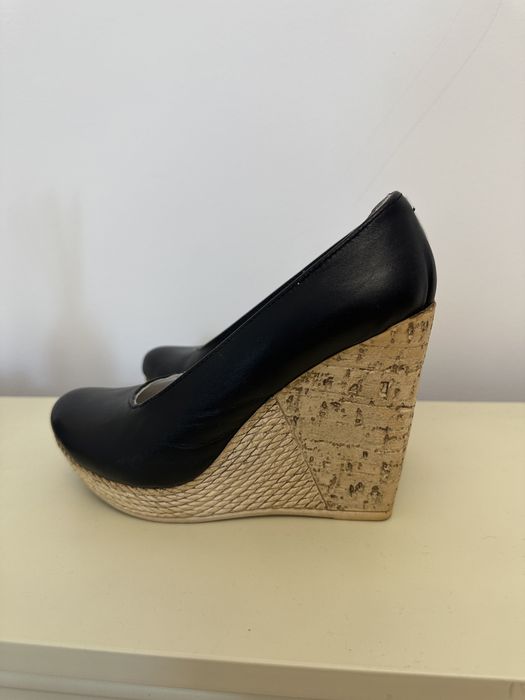 Sandale piele cu platforma