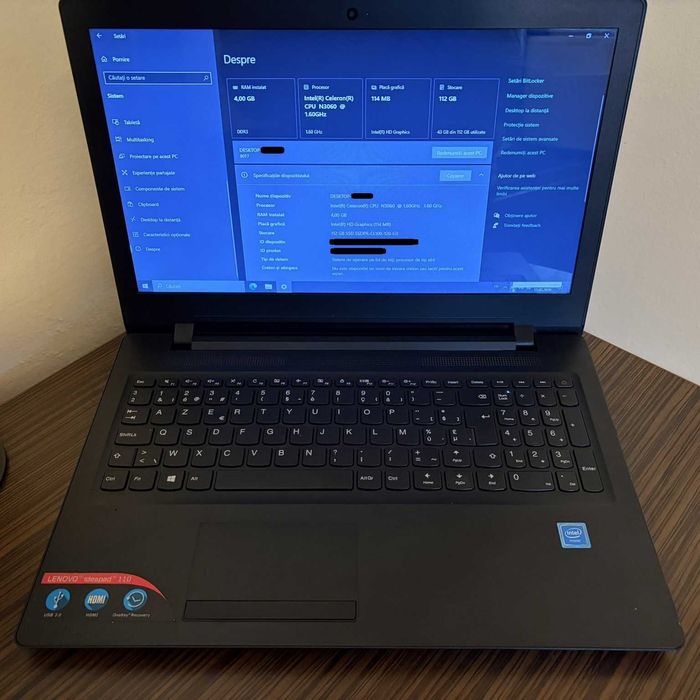 Laptop Lenovo IdeaPad 110 – SSD 120GB - stare bună