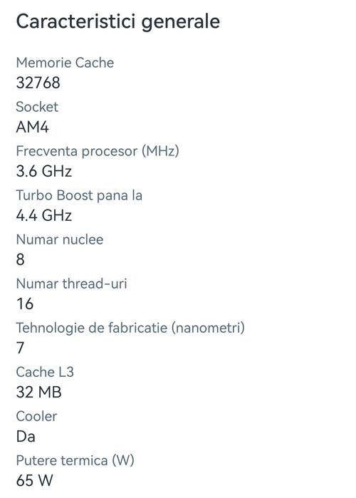 Procesor AMD Ryzen™ 7 3700X, 36MB, 4.4 GHz cu Wraith Prism cooler AM4