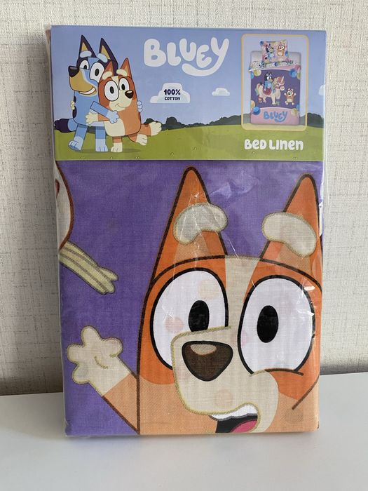 Детски спален комплект от 2 части Bluey Блуи Магическо парти , спално бельо – за кошара/малко легло 100х135 см